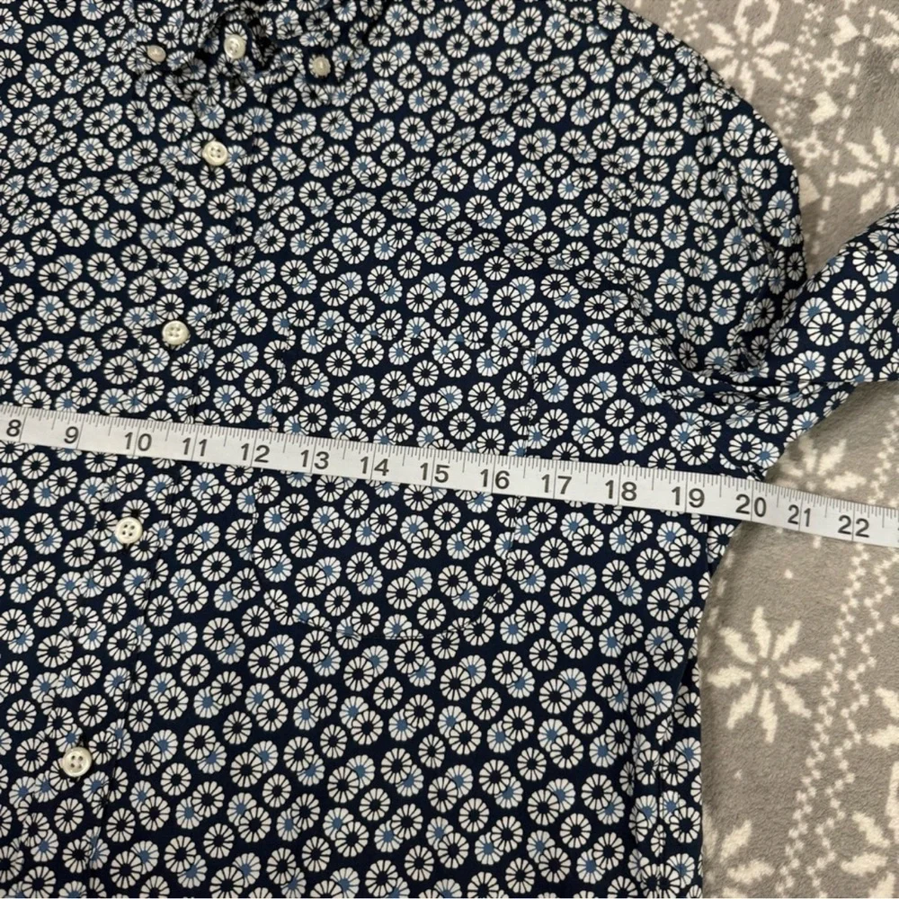 J.‎ Crew Stretch Secret Wash Shirt In Floral Print Organic Cotton Size Small